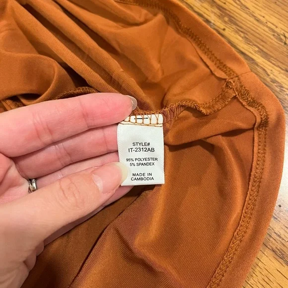 Zenana Burnt Orange Tank Top - Size Large - Picture 7 of 8